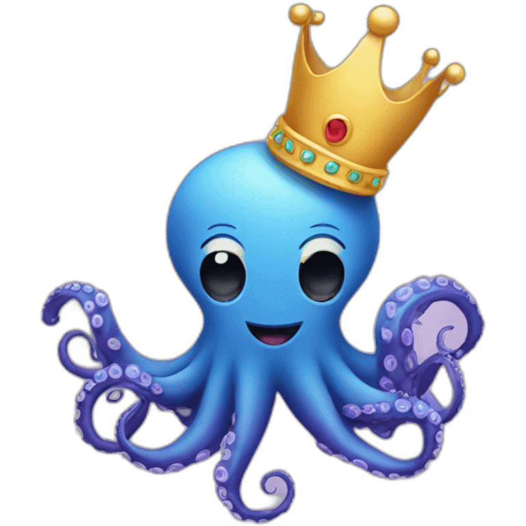 Octopus with a crown emoji