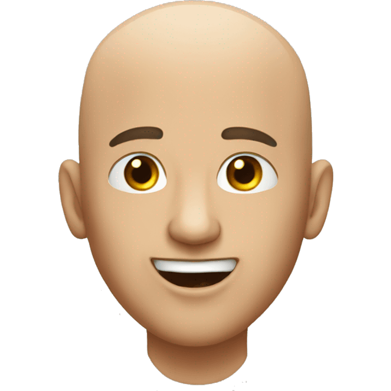 Bald man singing  emoji