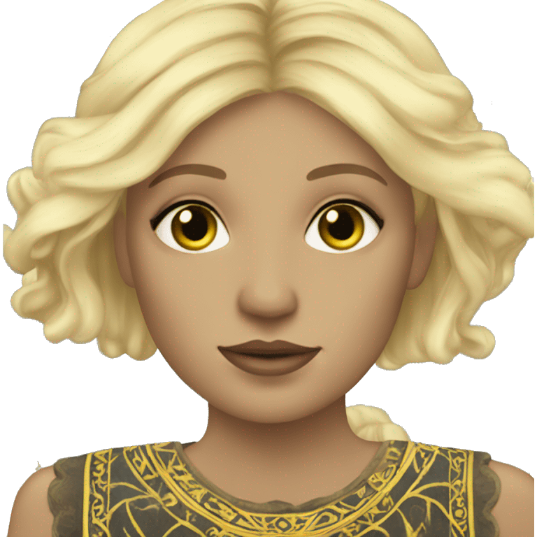 blonde girl with tarot emoji