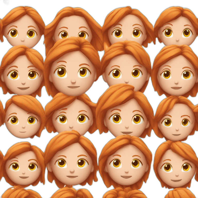 Femme rousse qui fait du yoga les yeux fermés emoji