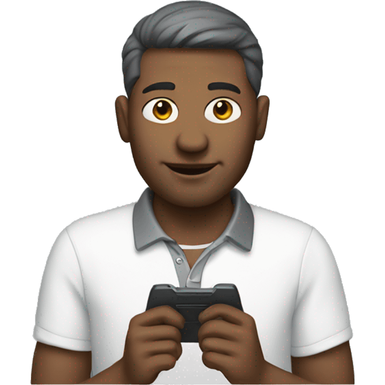 man playing pc emoji