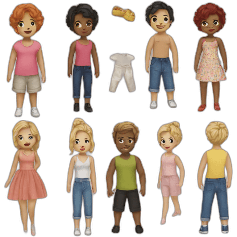 Paper dolls emoji