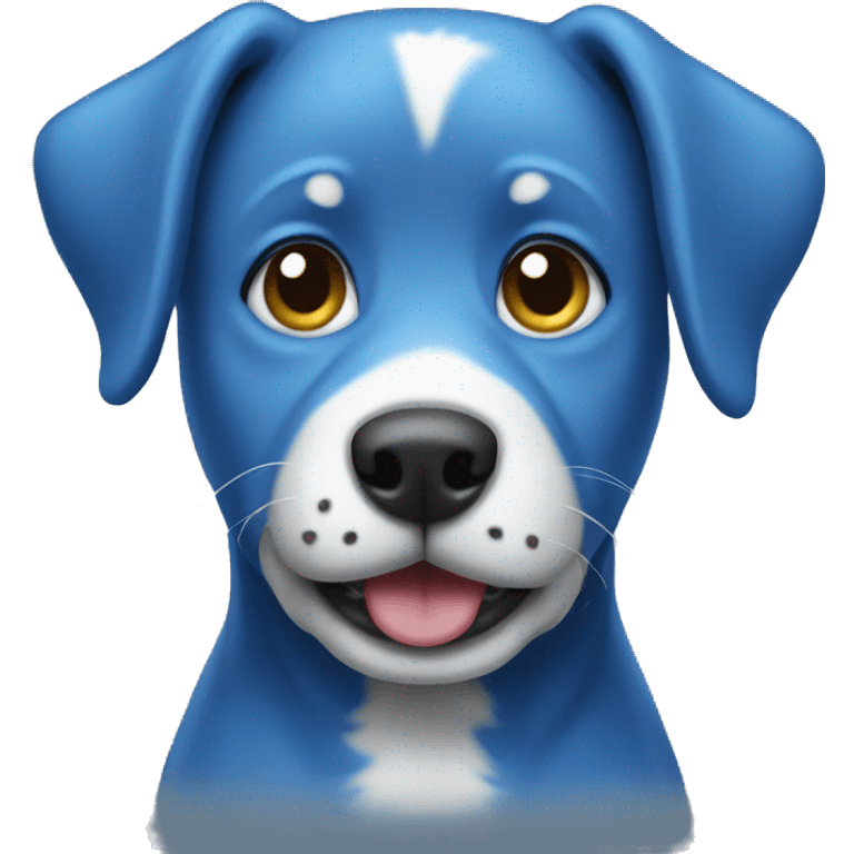 Blue dog emoji