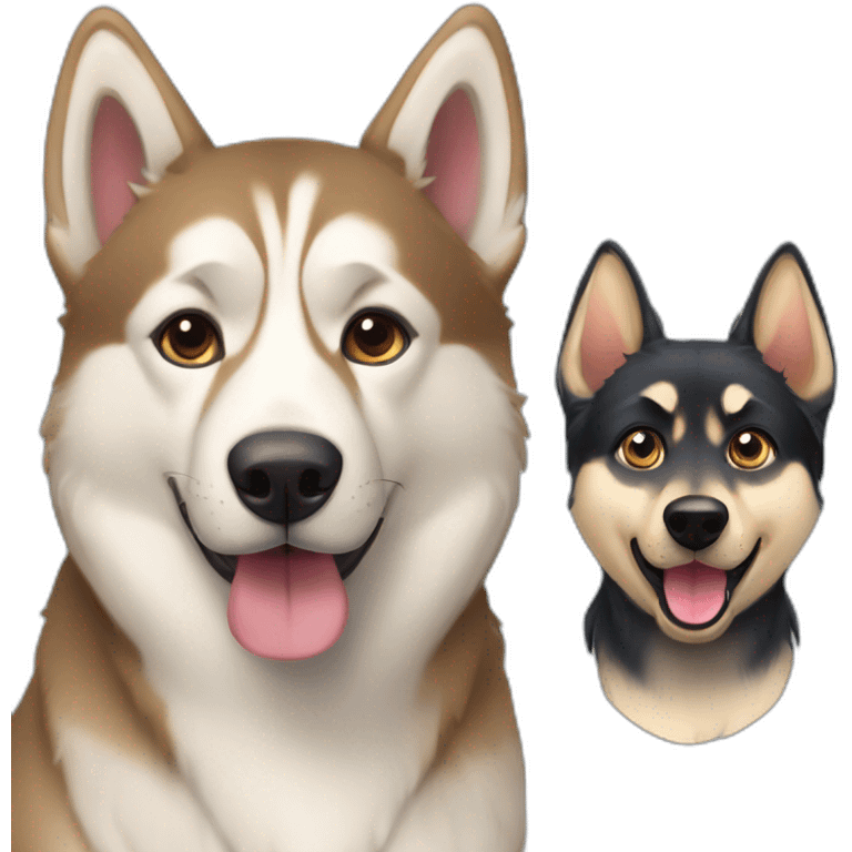 Husky and german sheperd mix emoji