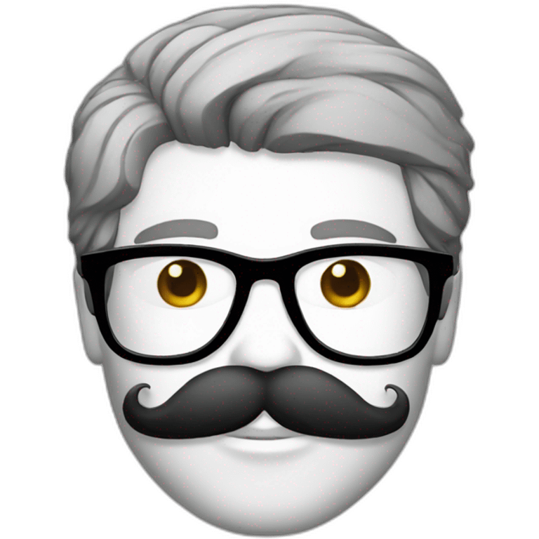 glasses and moustache man guy hair emoji