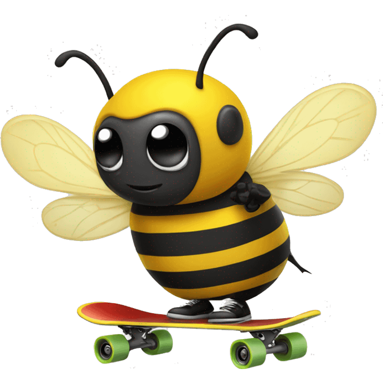 bumble bee skate boarding  emoji