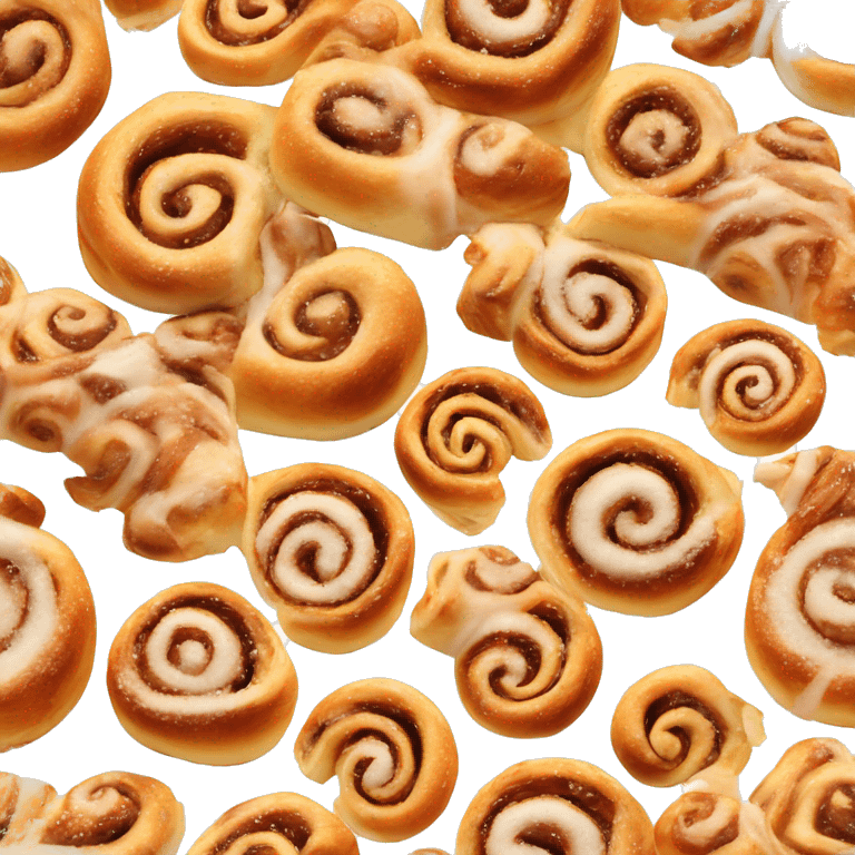 Swedish cinnamon roll with sugar  emoji