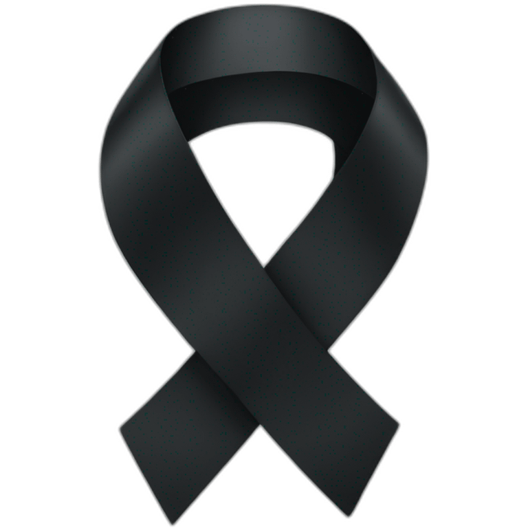 black ribbon emoji