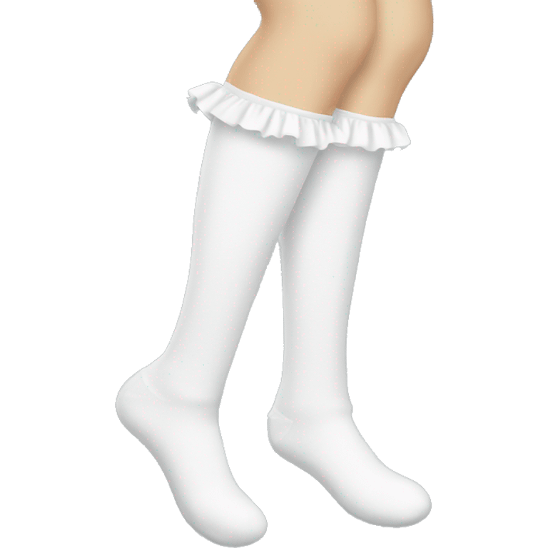 white frilly socks emoji