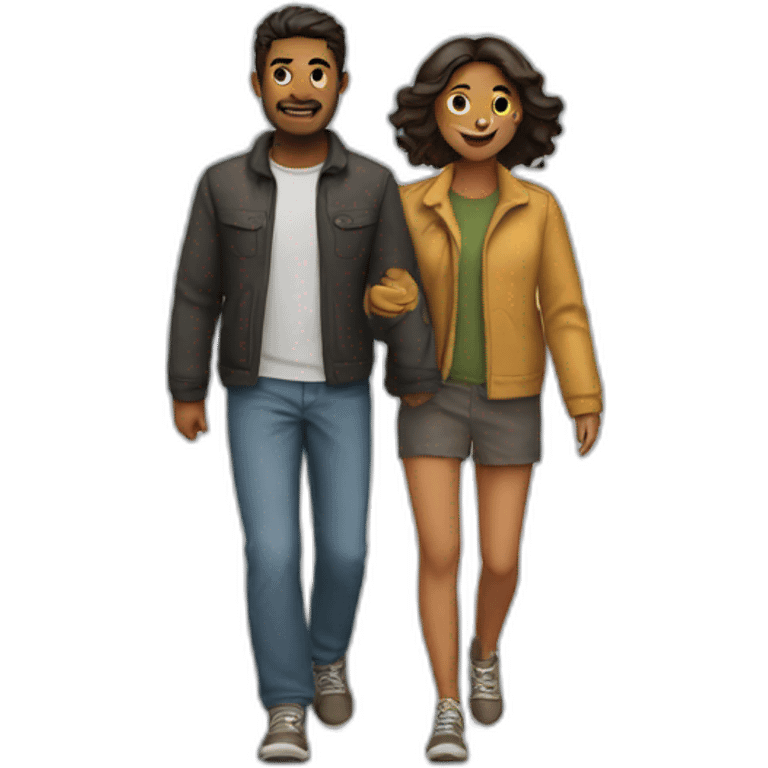 a couple walk emoji