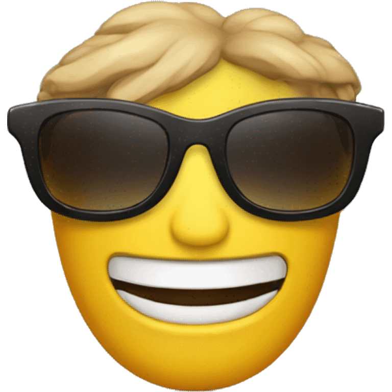 caca amarilla con gafas de sol emoji