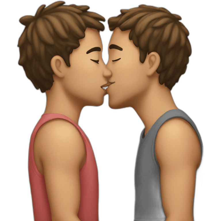 Couple passionate kiss emoji