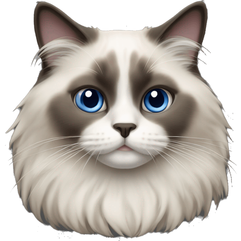 Ragdoll cat dark face emoji