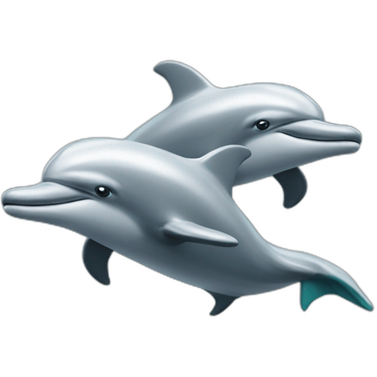 Silver coin Dolphins emoji