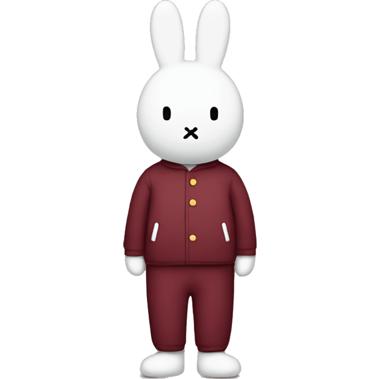 miffy with burgundy pyjamas emoji