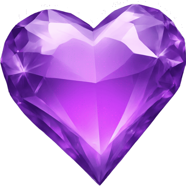 Purple crystal heart emoji