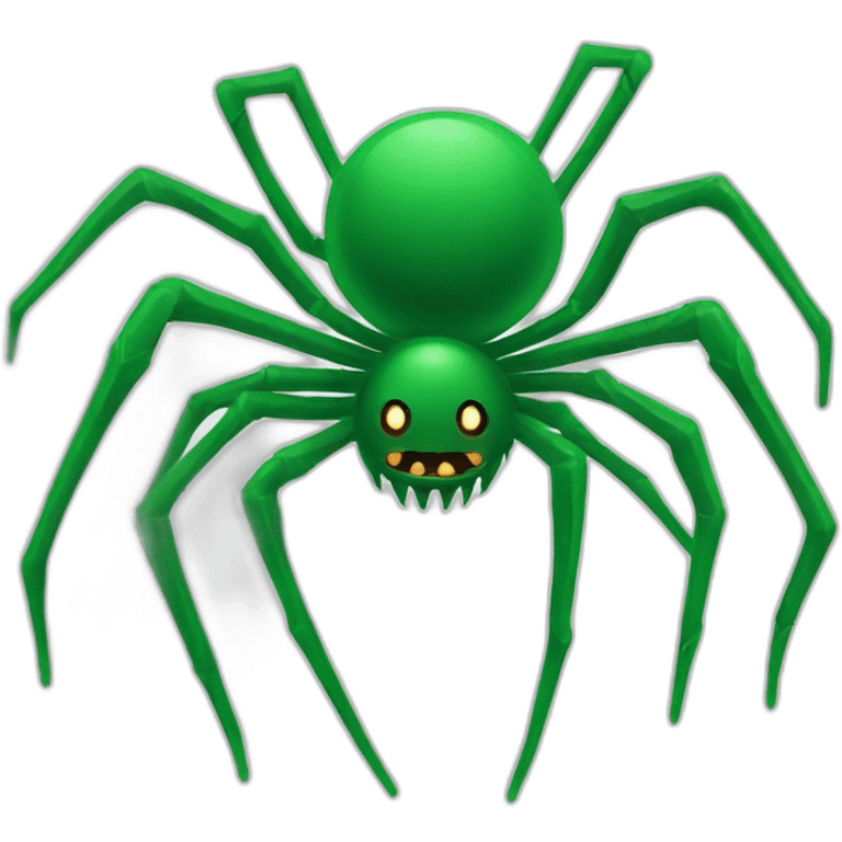 Evil spider with green web emoji