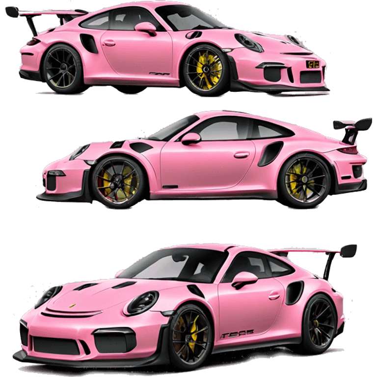 Pink Porsche 911 gt3rs with the name norah  emoji