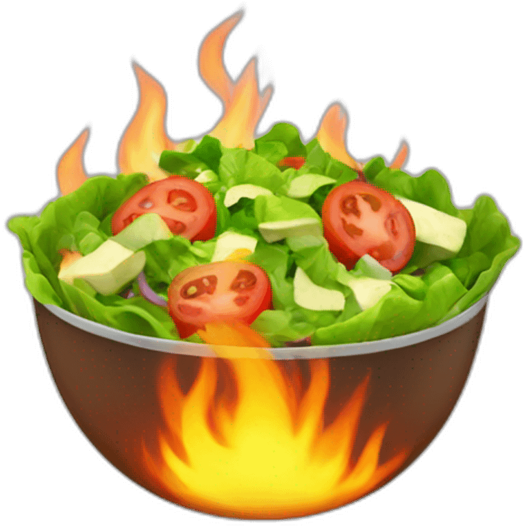 salad on fire emoji