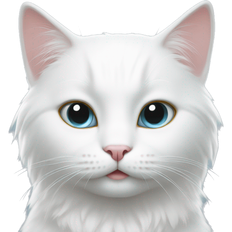 White cat with halo  emoji