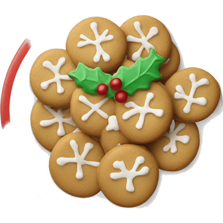 Christmas cookies on a plate emoji