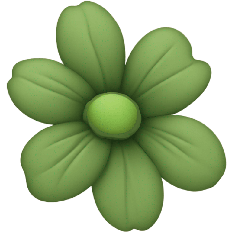 Khaki green flower emoji