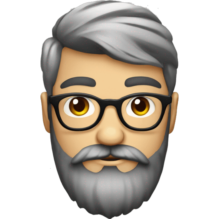 leñador barbudo con anteojos hipster emoji