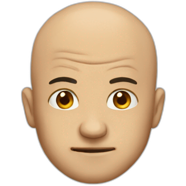 mad bald emoji