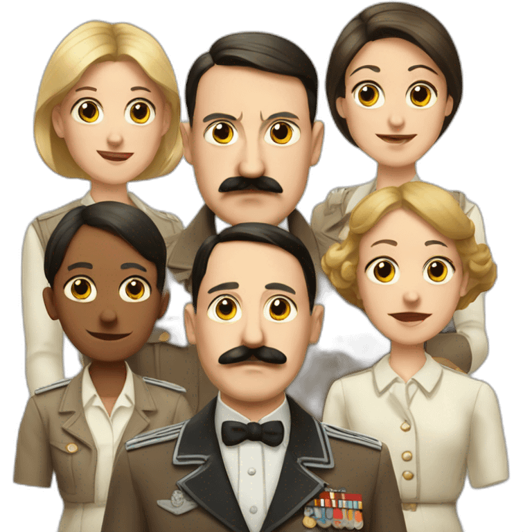 Hitler family family friendly version emoji