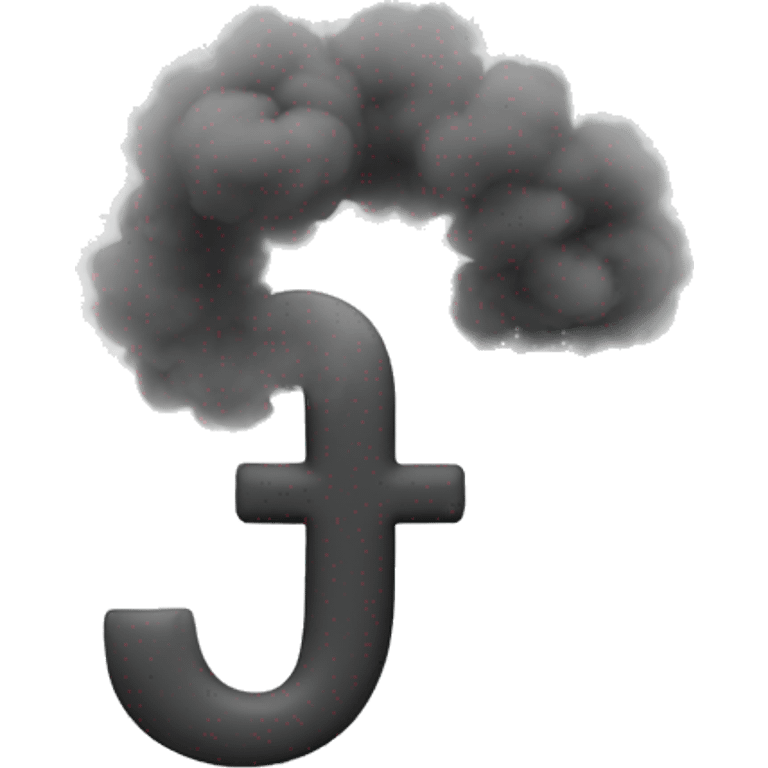 \'J'\ letter smoke-style emoji