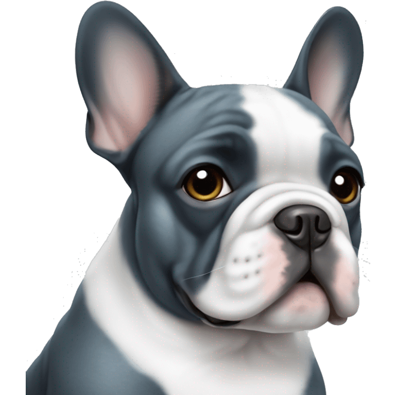 Blue brindle French bulldog  emoji