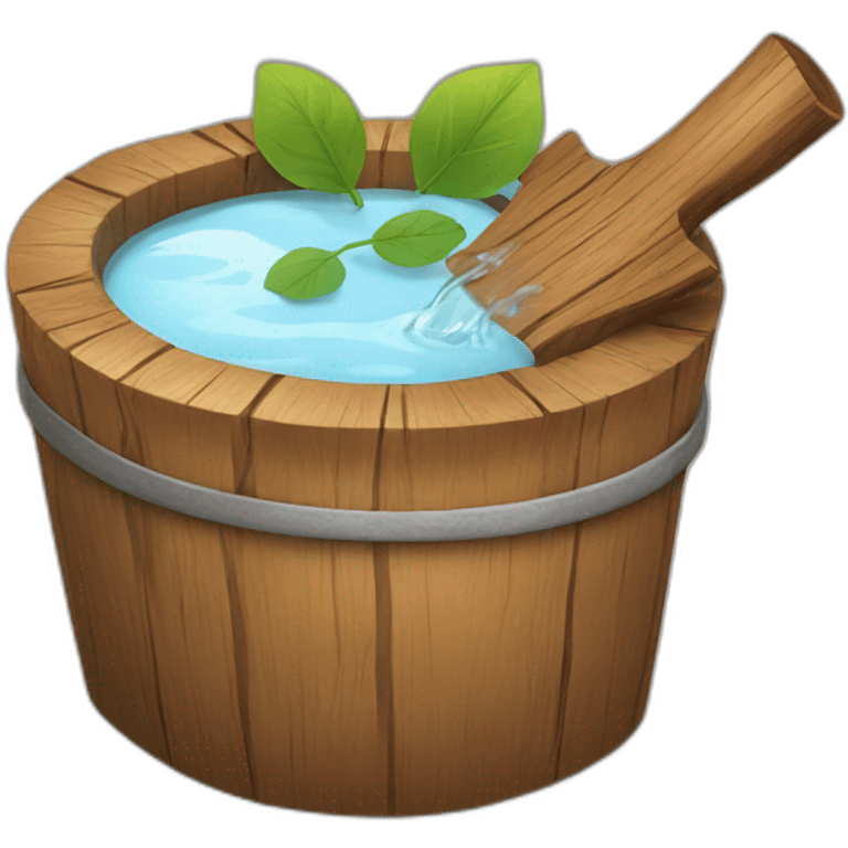 wood soaking up water emoji