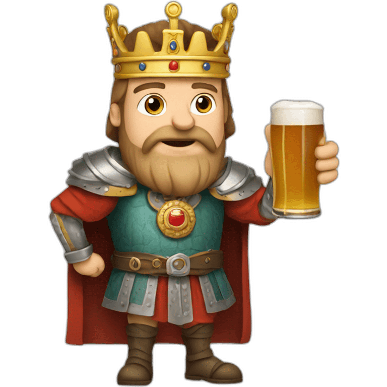 King Wilem Alexander with beer emoji