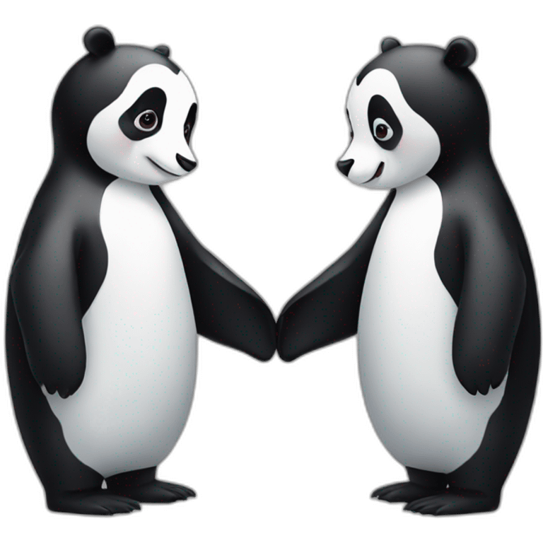 pinguin-panda-holding-hands emoji