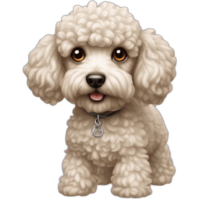 Dog poodle miniature full-height emoji