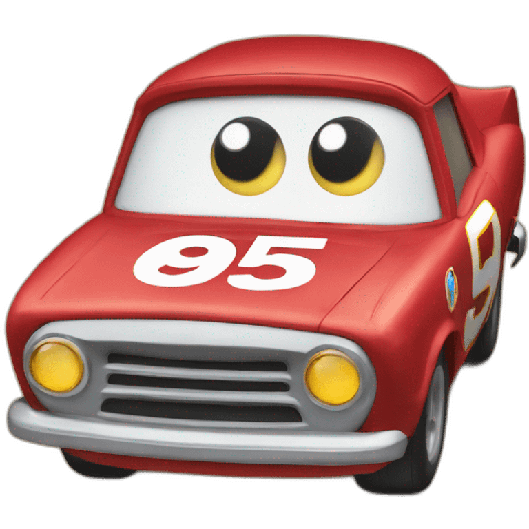 Flash McQueen with the number 95 emoji