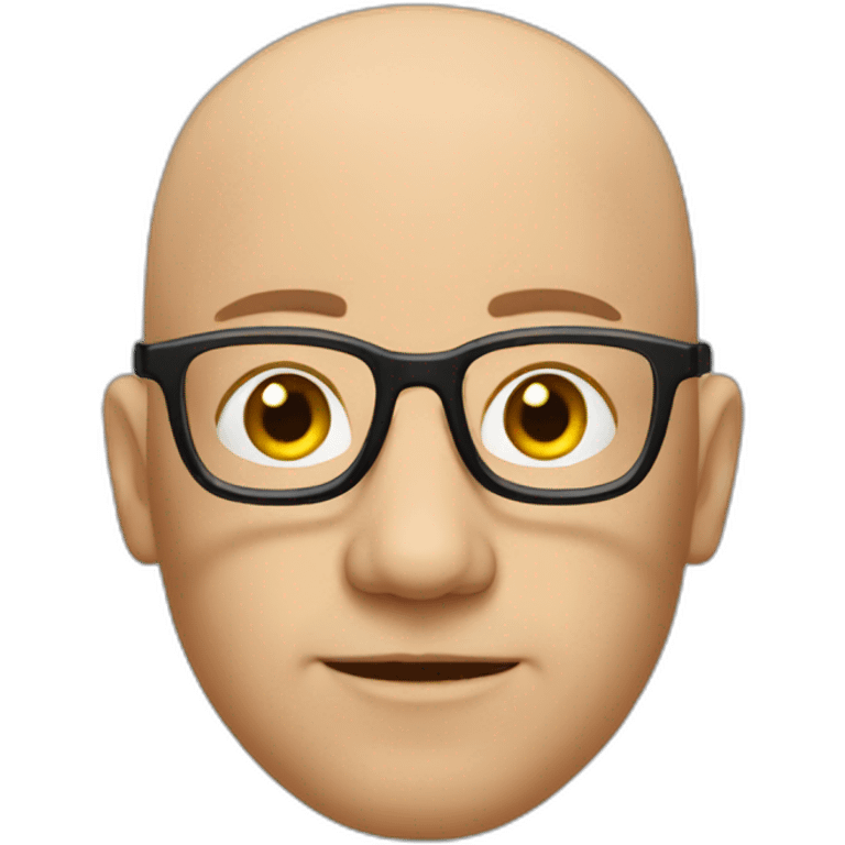 bald man with glasses and single ear-ring emoji