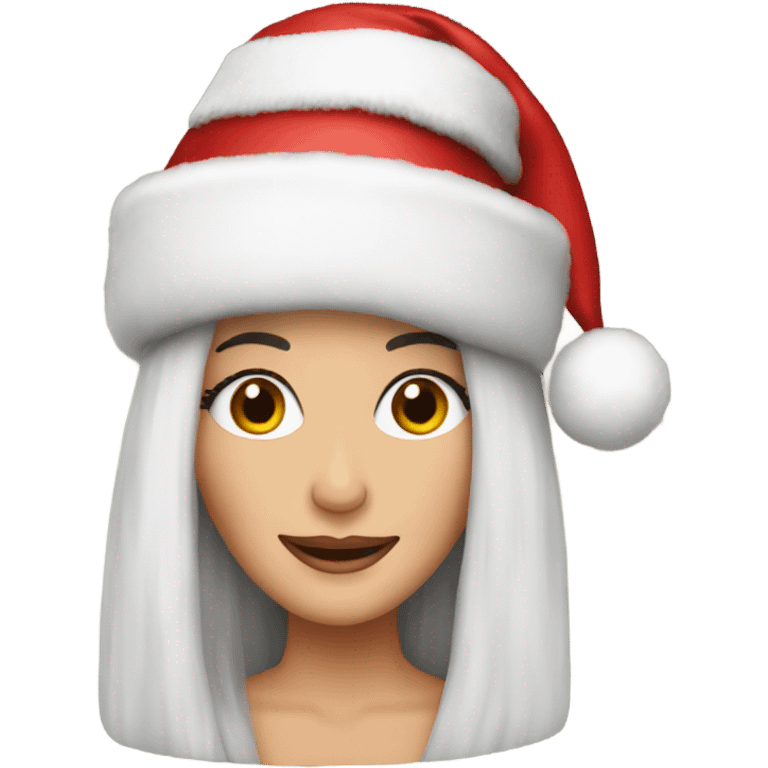 Cher with christmas hat emoji