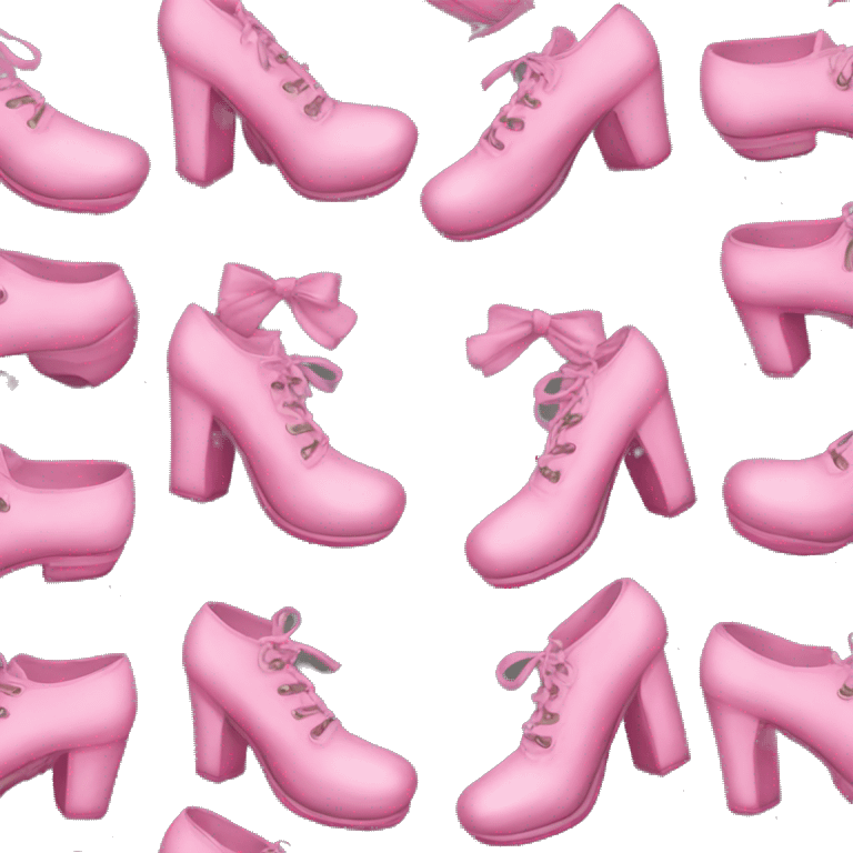 Realistic isolated pink shoes with bells. emoji