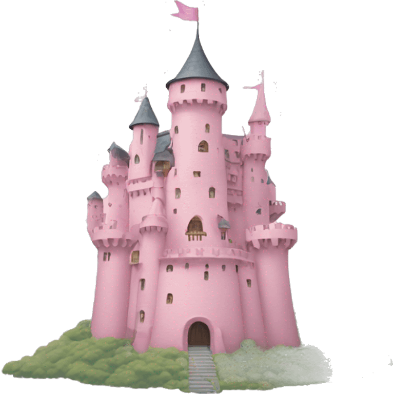 pastel pink moving castle emoji