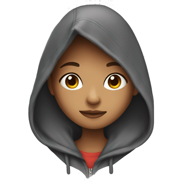 Girl with hoodie emoji