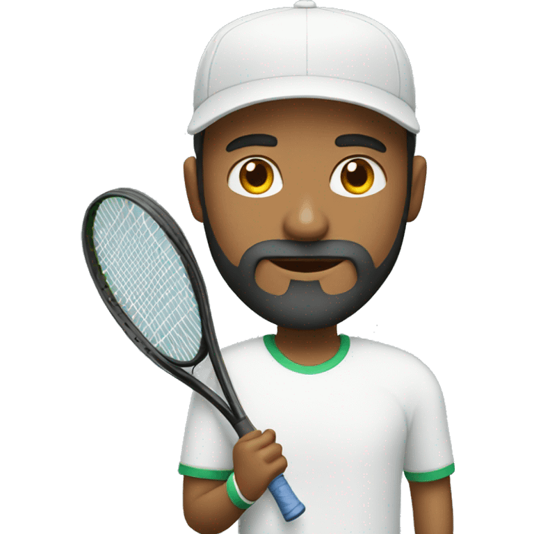 man with beard playing tennis emoji