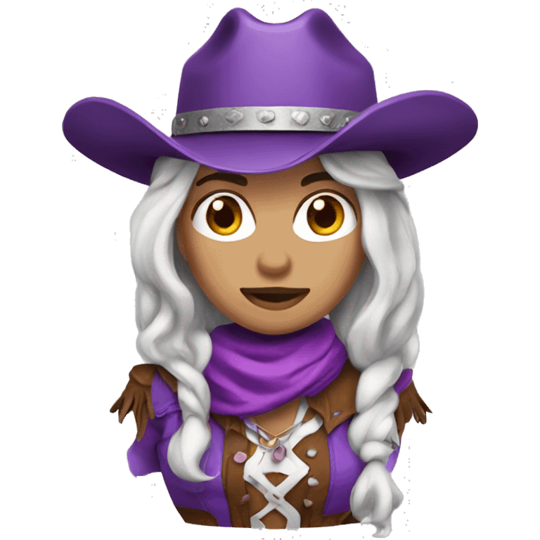 Purple white cowgirl  emoji