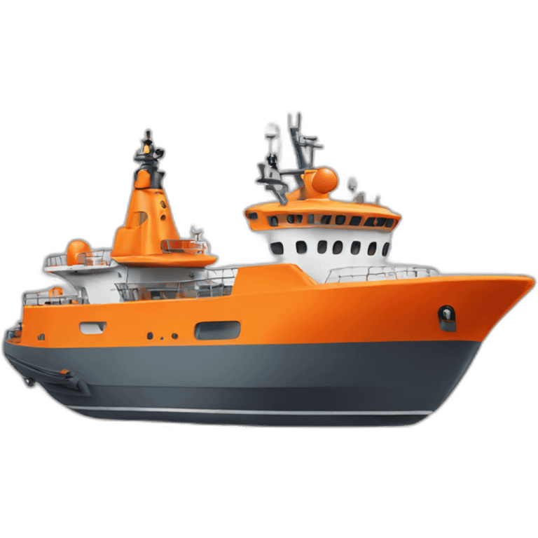 orange rescue ship emoji