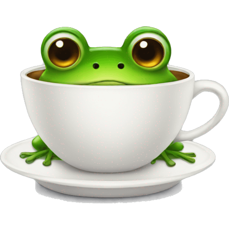 frog with coffee emoji