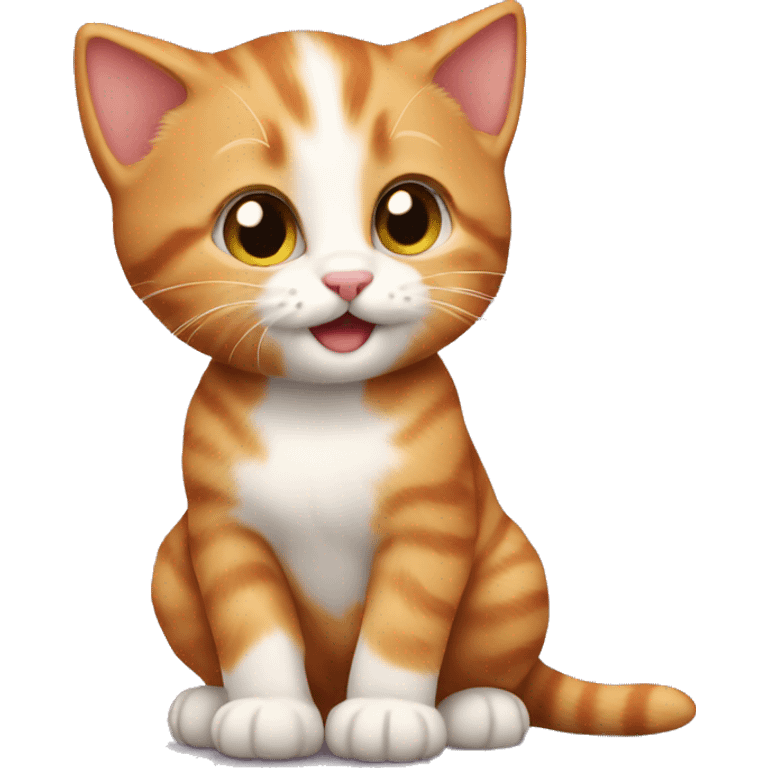 Ginger kitten playing  emoji