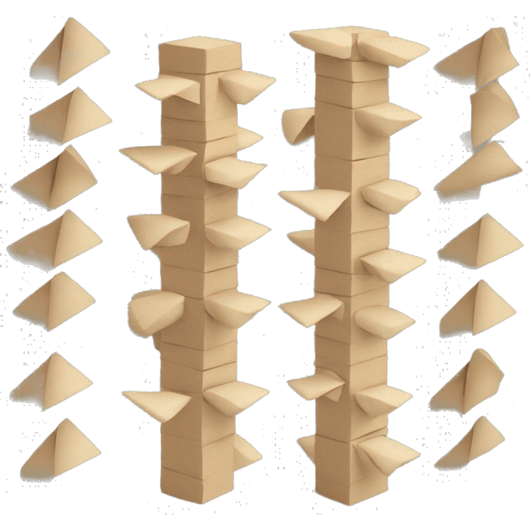 paper planes in jenga tower emoji