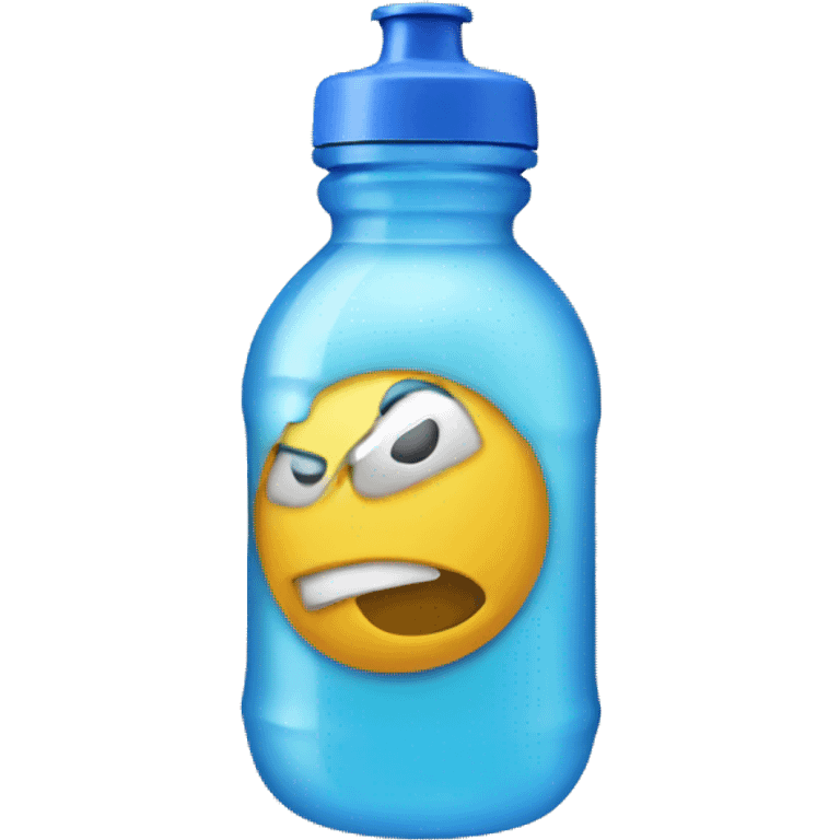 Scrunched up water bottle emoji