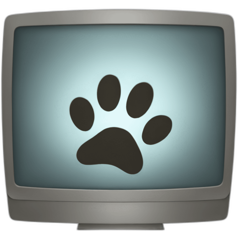 dog paw on monitor emoji