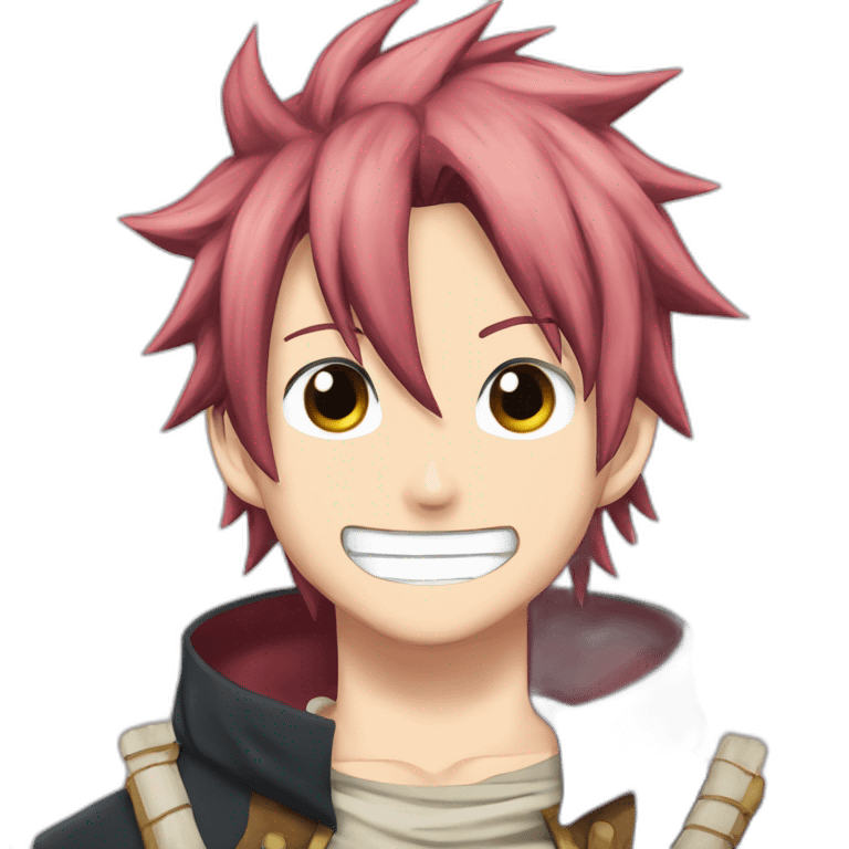 natsu from fairy tail anime rodong a horse art emoji